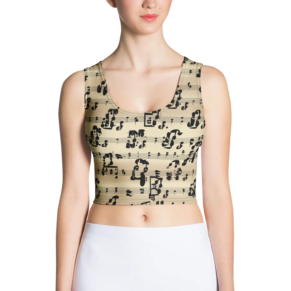 Midnight Melody on Crop Top — Front