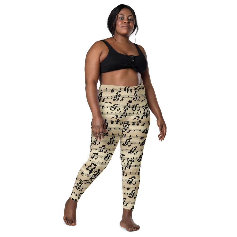 Midnight Melody on Leggings with Pockets — Front