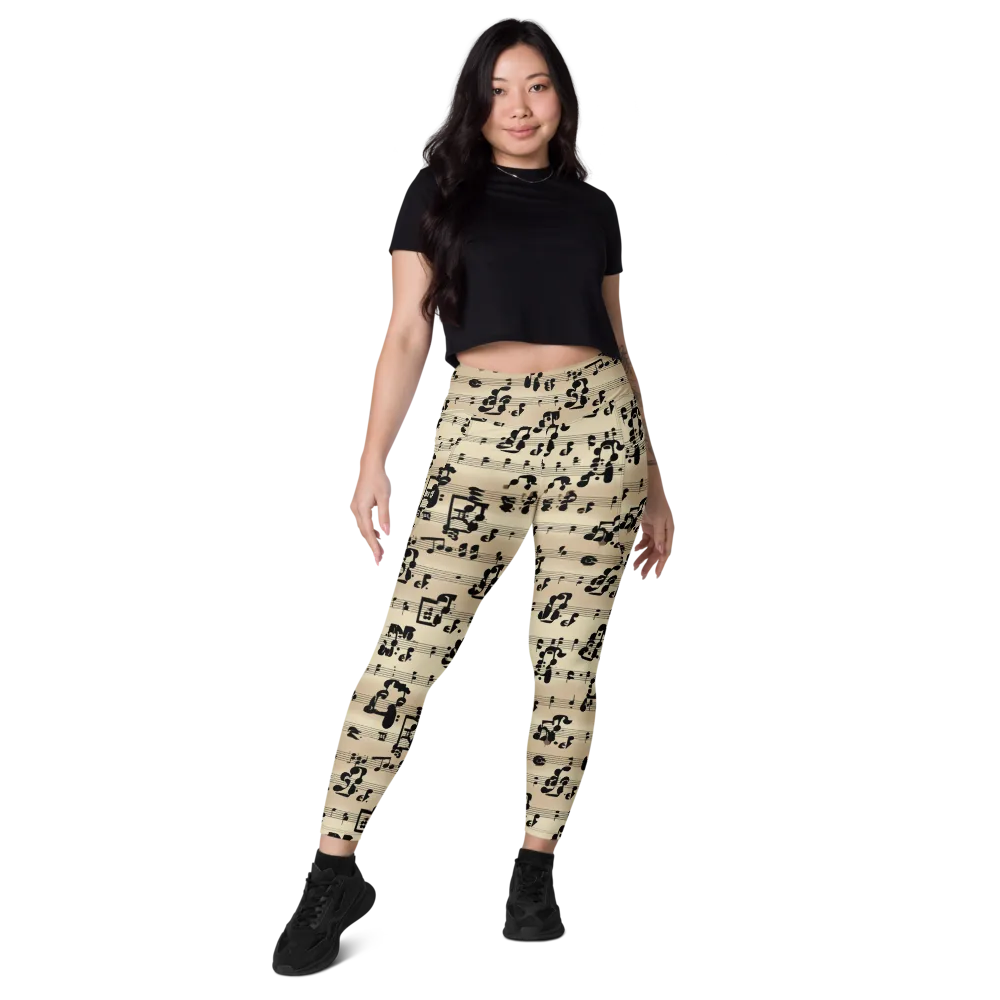 Midnight Melody on Leggings with Pockets — Front