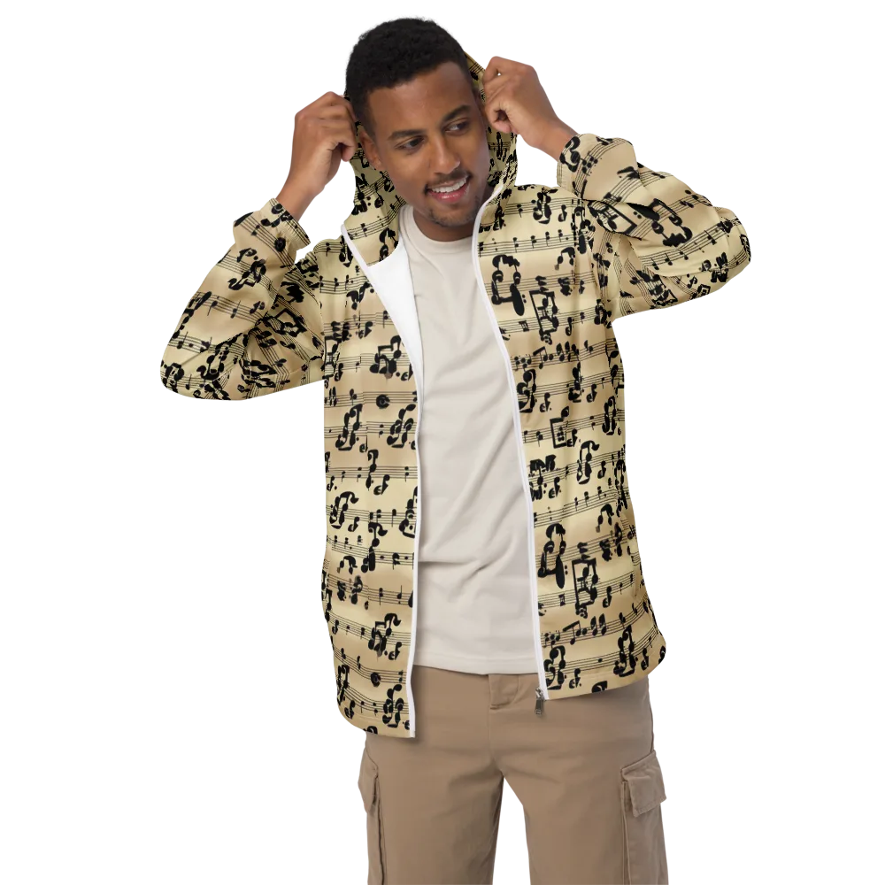 Midnight Melody on Men's Windbreaker — Front