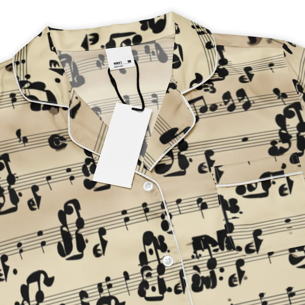 Midnight Melody on Women's Short Sleeve Pajama Top — Product details