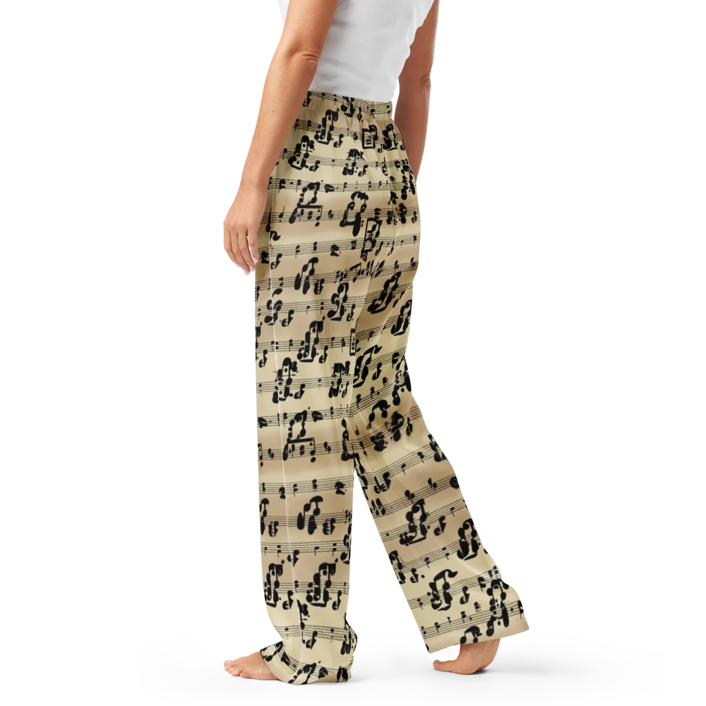Midnight Melody on Women's Pajama Pants — Left