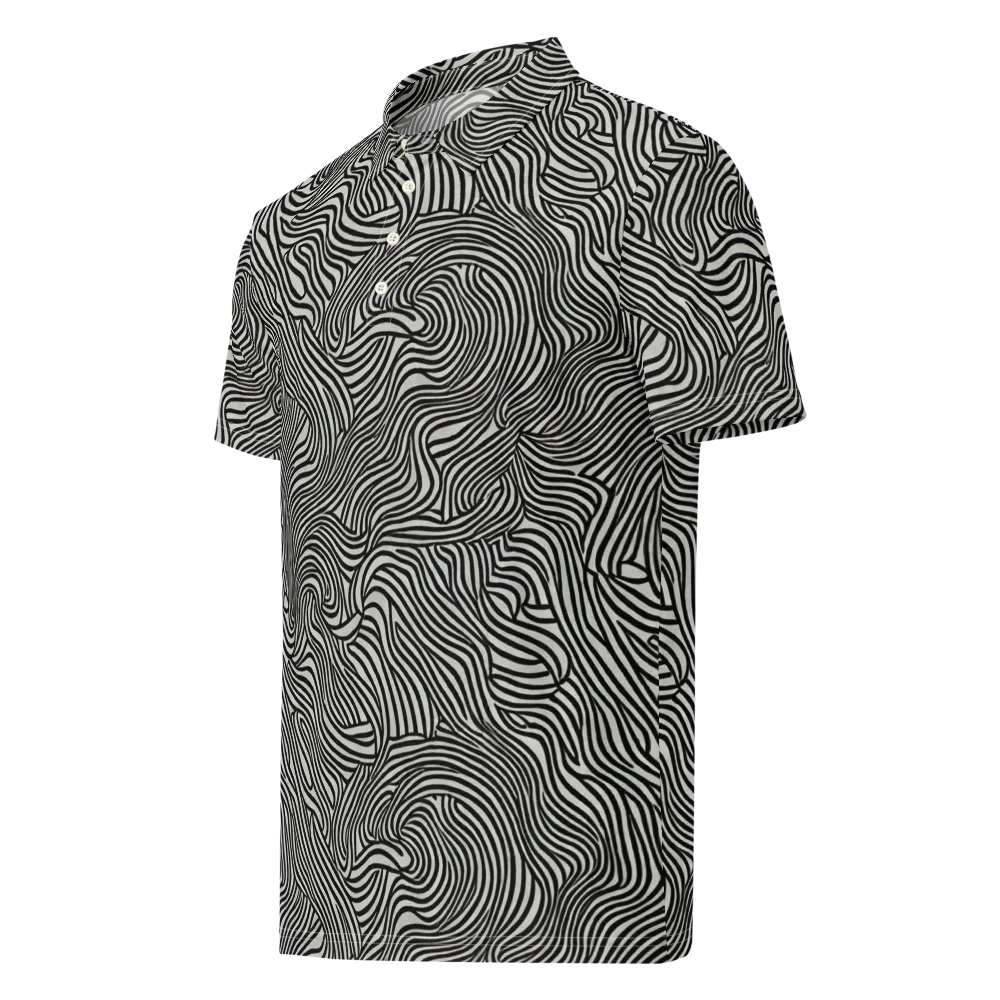 Liquid Line on Men's Slim Fit Polo Shirt — Left Front