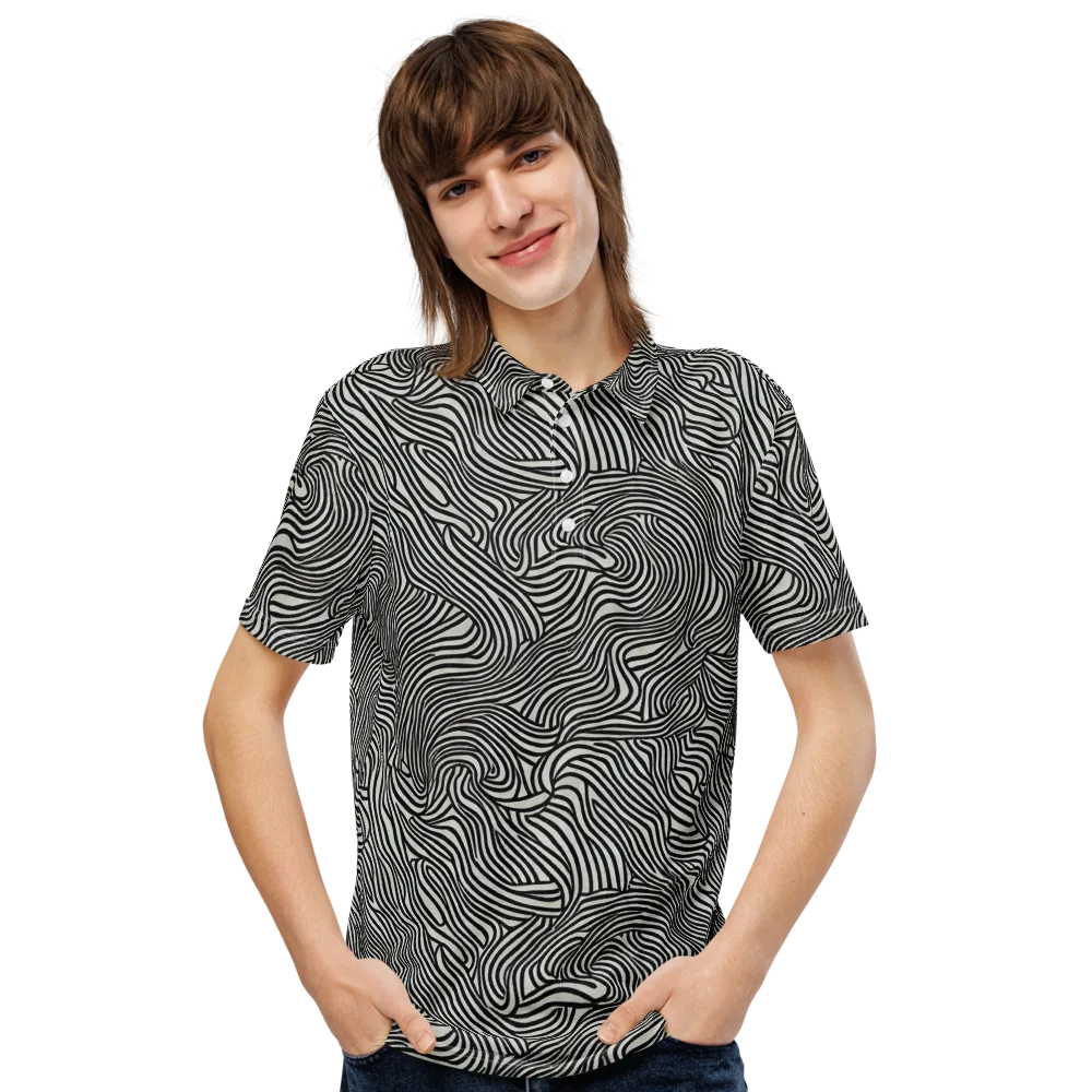 Liquid Line on Men's Slim Fit Polo Shirt — Front