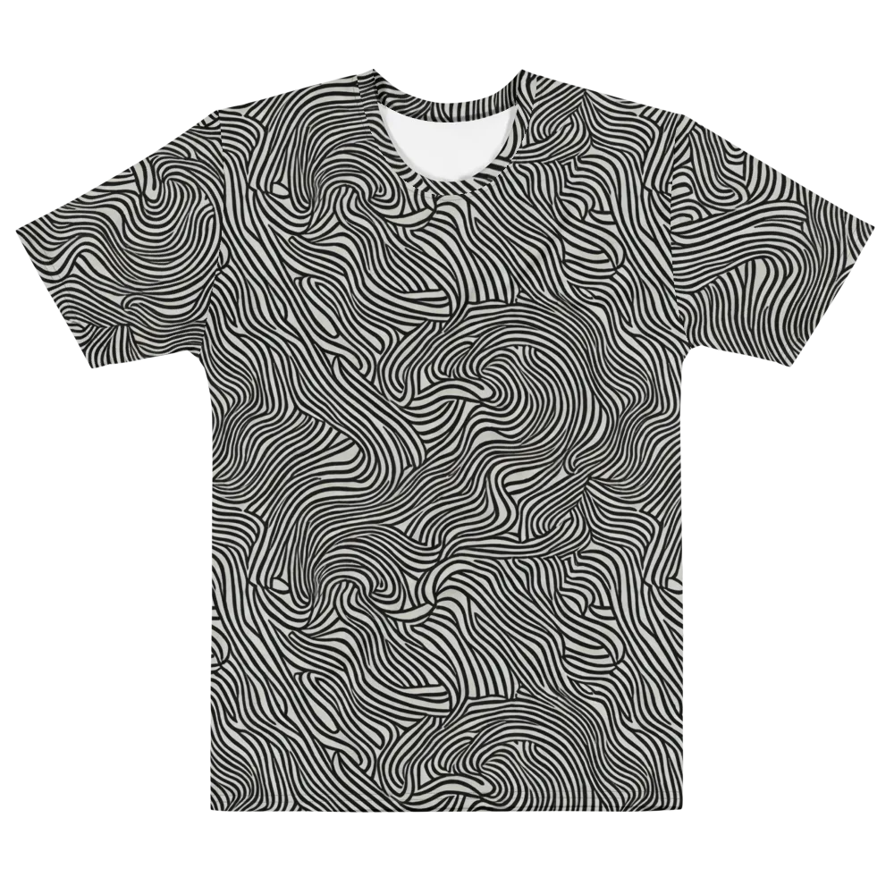 Liquid Line on Men's Cotton Crew Neck T-Shirt — Front