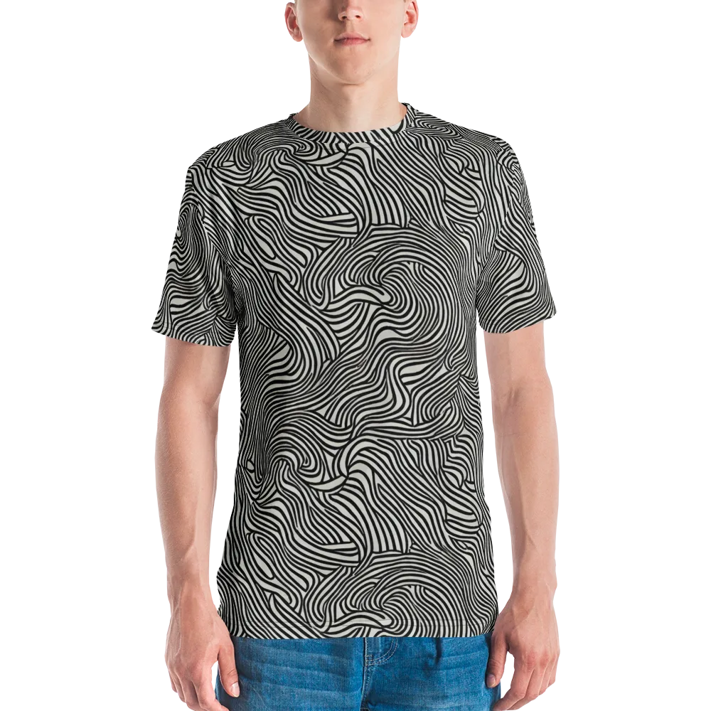 Liquid Line on Men's Crew Neck T-Shirt — Front