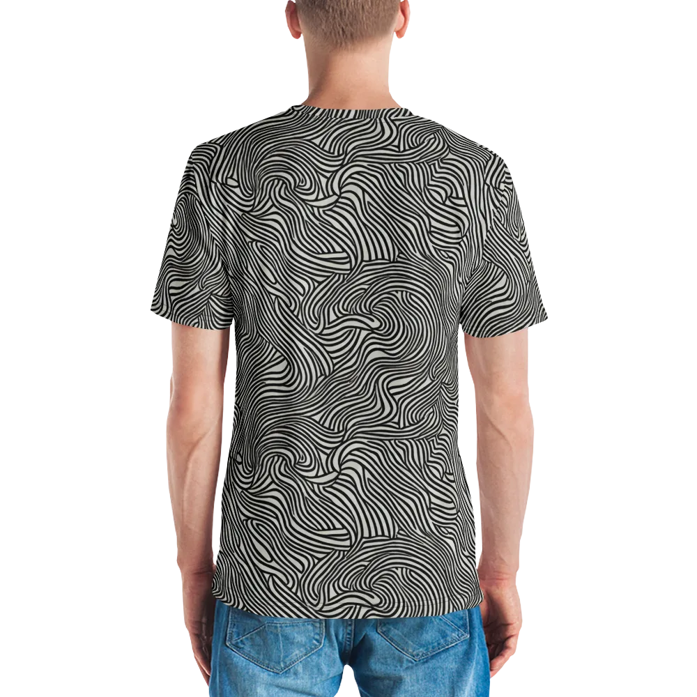 Liquid Line on Men's Crew Neck T-Shirt — Back
