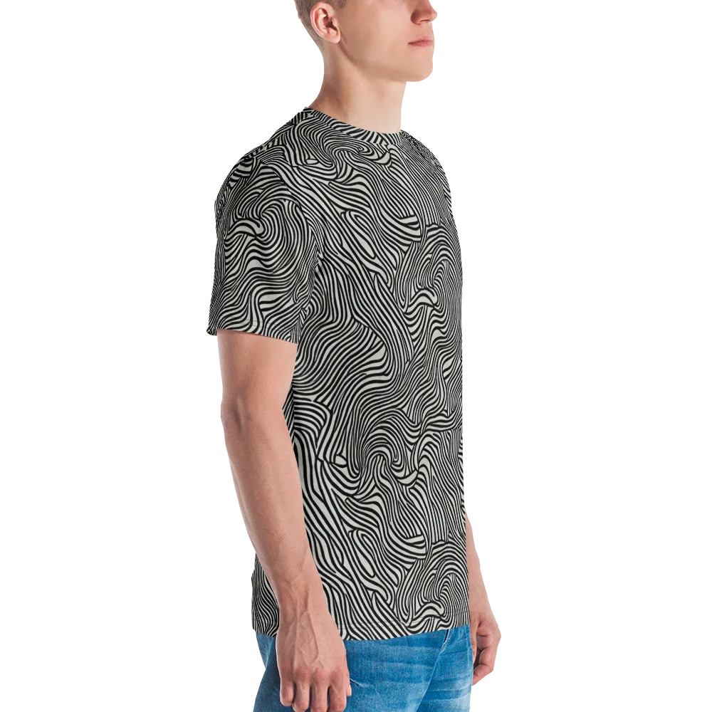 Liquid Line on Men's Crew Neck T-Shirt — Right