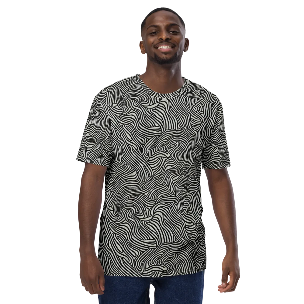 Liquid Line on Men's Crew Neck T-Shirt — Front