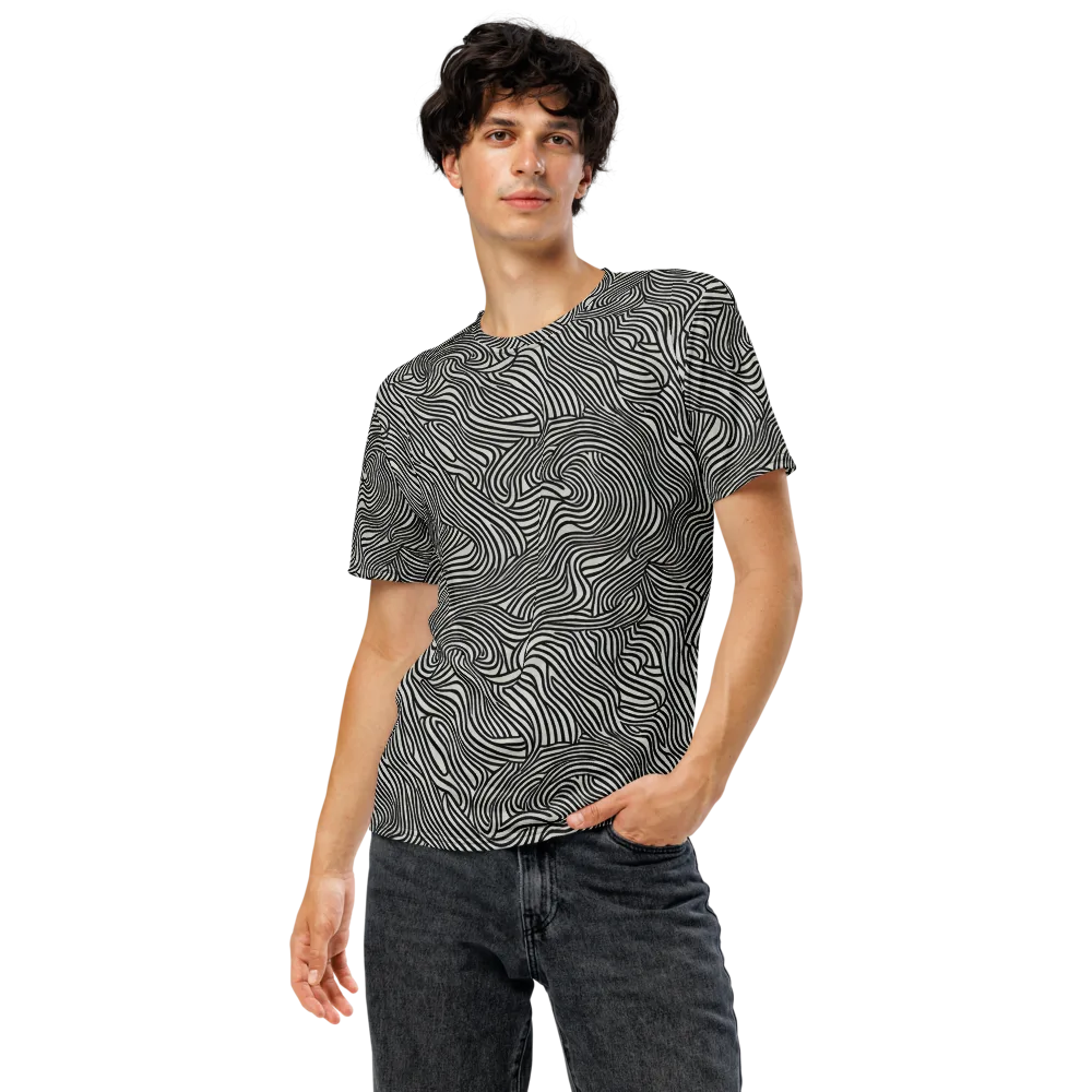 Liquid Line on Men's Crew Neck T-Shirt — Front
