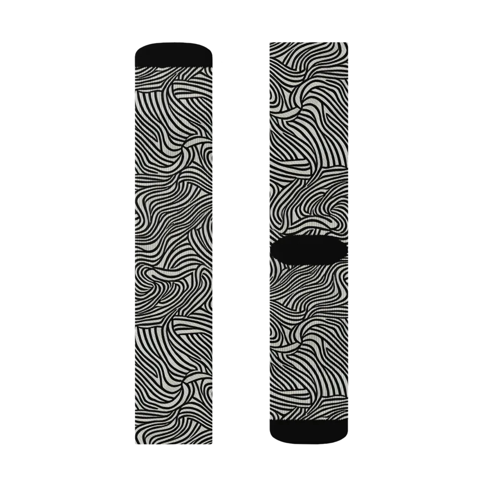 Liquid Line on Socks — Left Sock