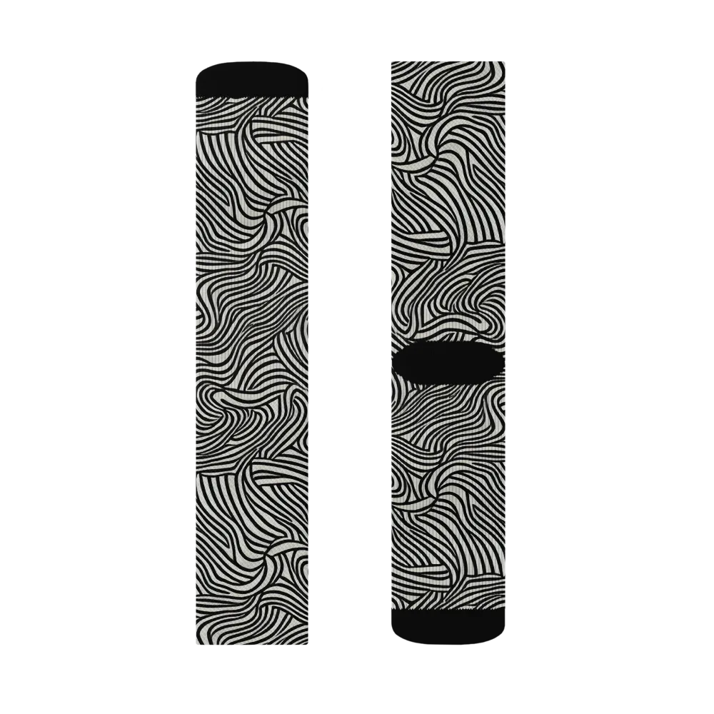 Liquid Line on Socks — Right Sock