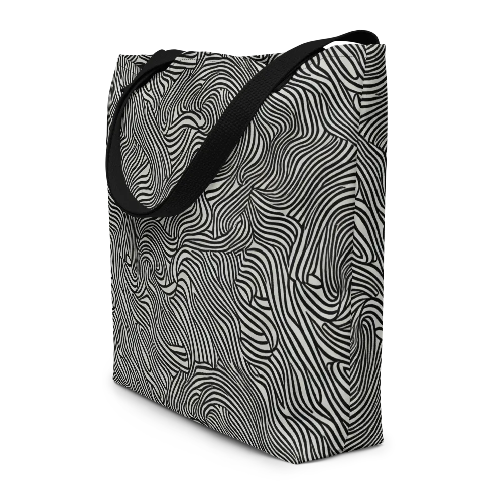 Liquid Line on Large Tote Bag W/ Pocket — Front