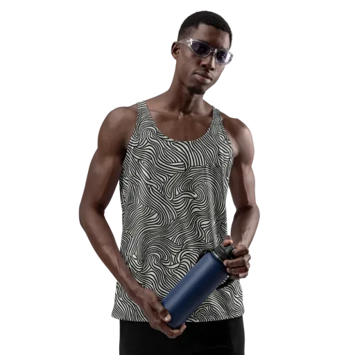 Liquid Line on a Men's Tank Top