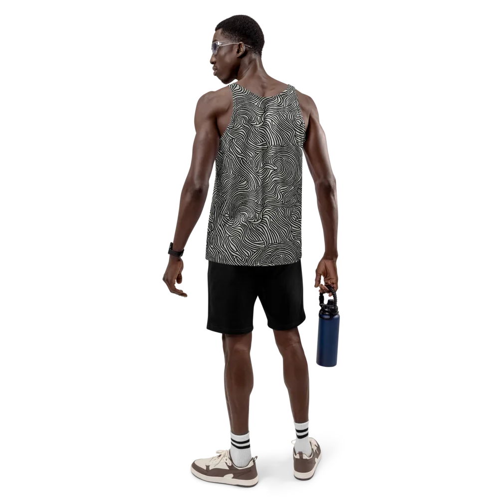 Liquid Line on Men's Tank Top — Back