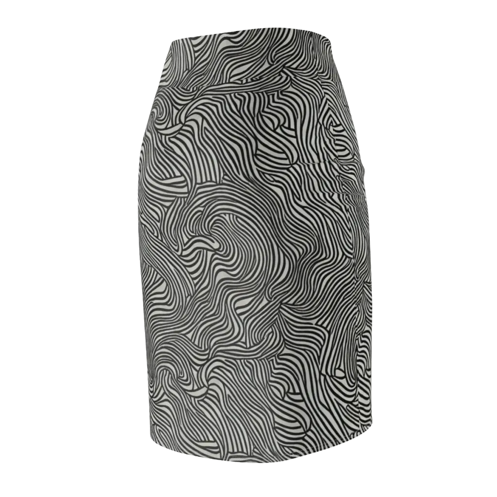 Liquid Line on Pencil Skirt — Back Side