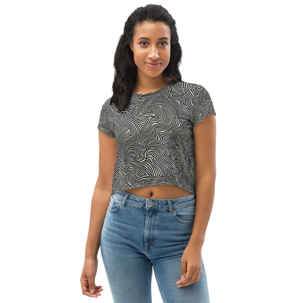 Liquid Line on Crop Tee — Front