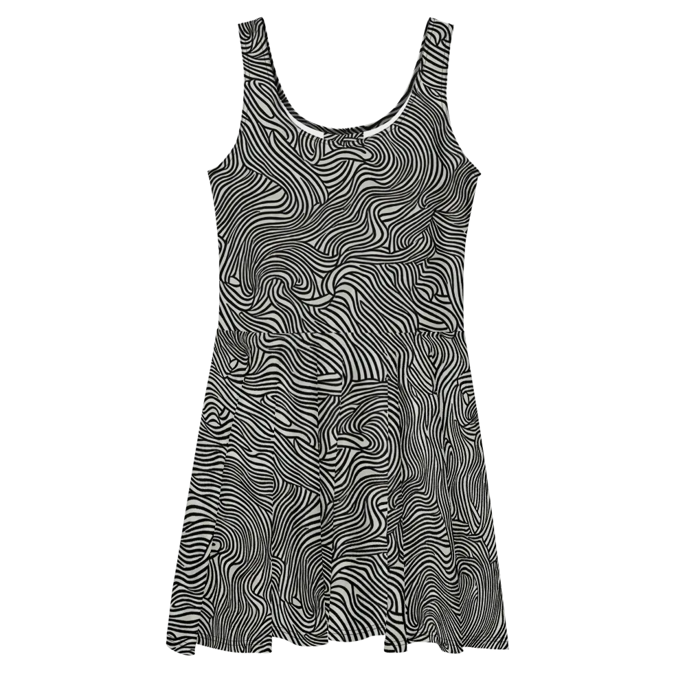 Liquid Line on Skater Dress — Front