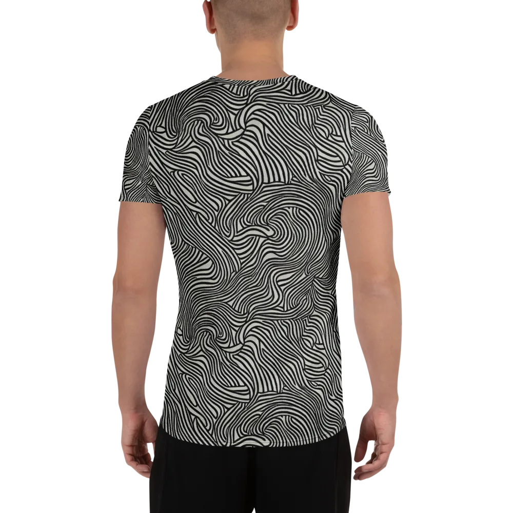 Liquid Line on Men's Athletic T-Shirt — Back