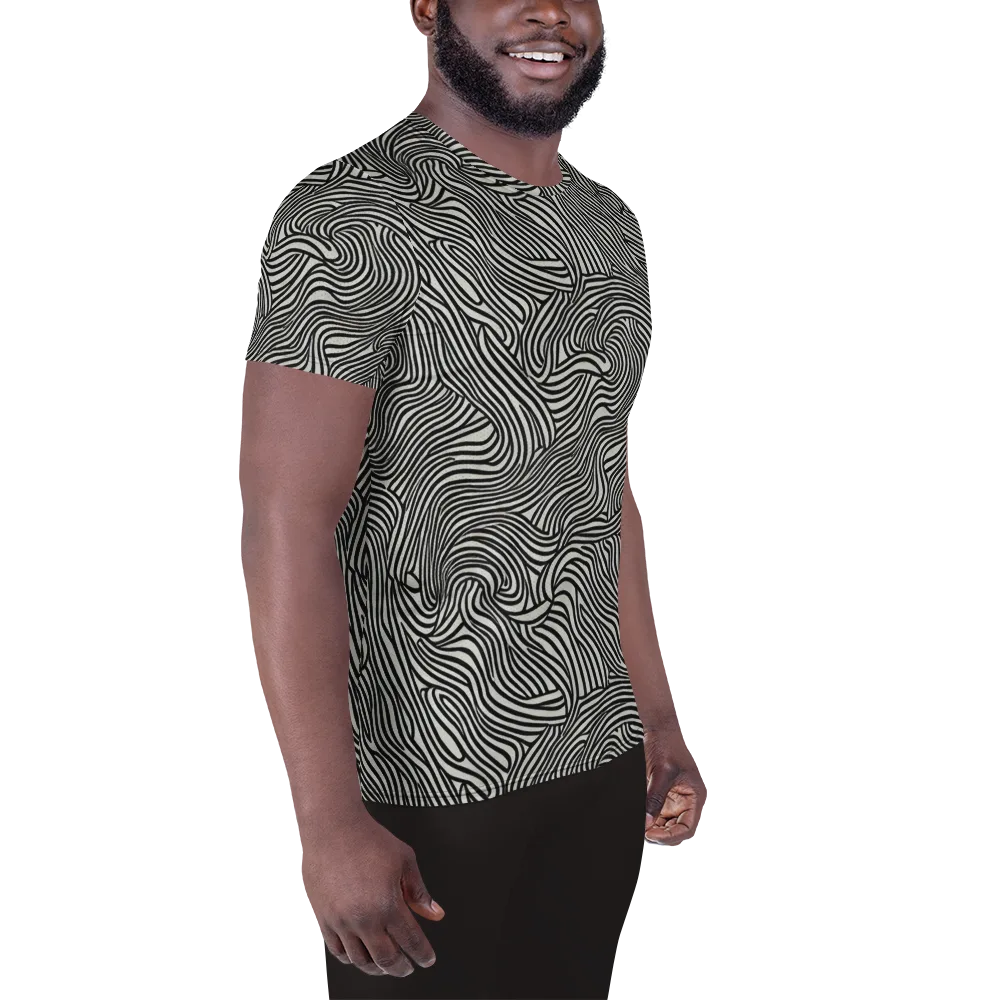 Liquid Line on Men's Athletic T-Shirt — Right