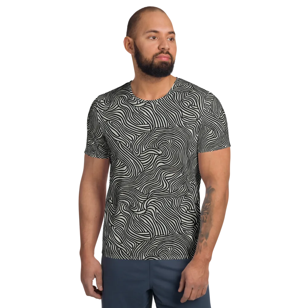 Liquid Line on Men's Athletic T-Shirt — Front