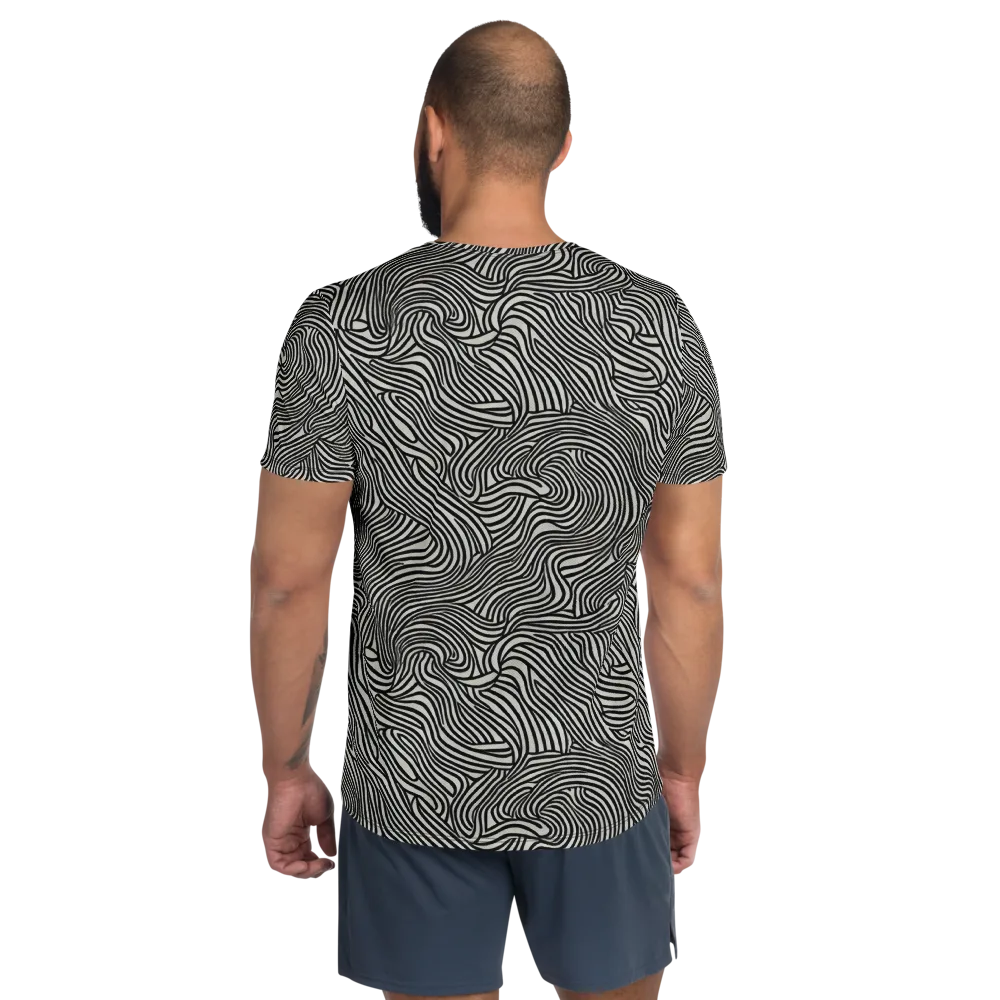 Liquid Line on Men's Athletic T-Shirt — Back