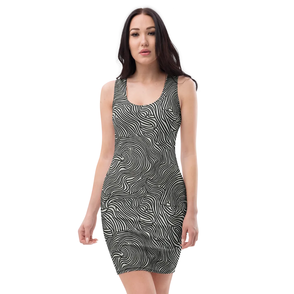 Liquid Line on Bodycon Dress — Front