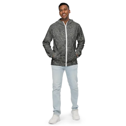 Liquid Line on a Men's Windbreaker