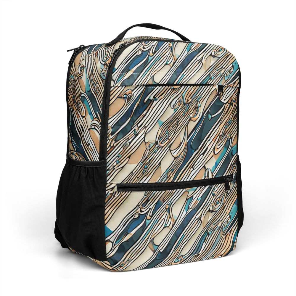 Cobalt Ribbons on Utility Backpack — Right Front