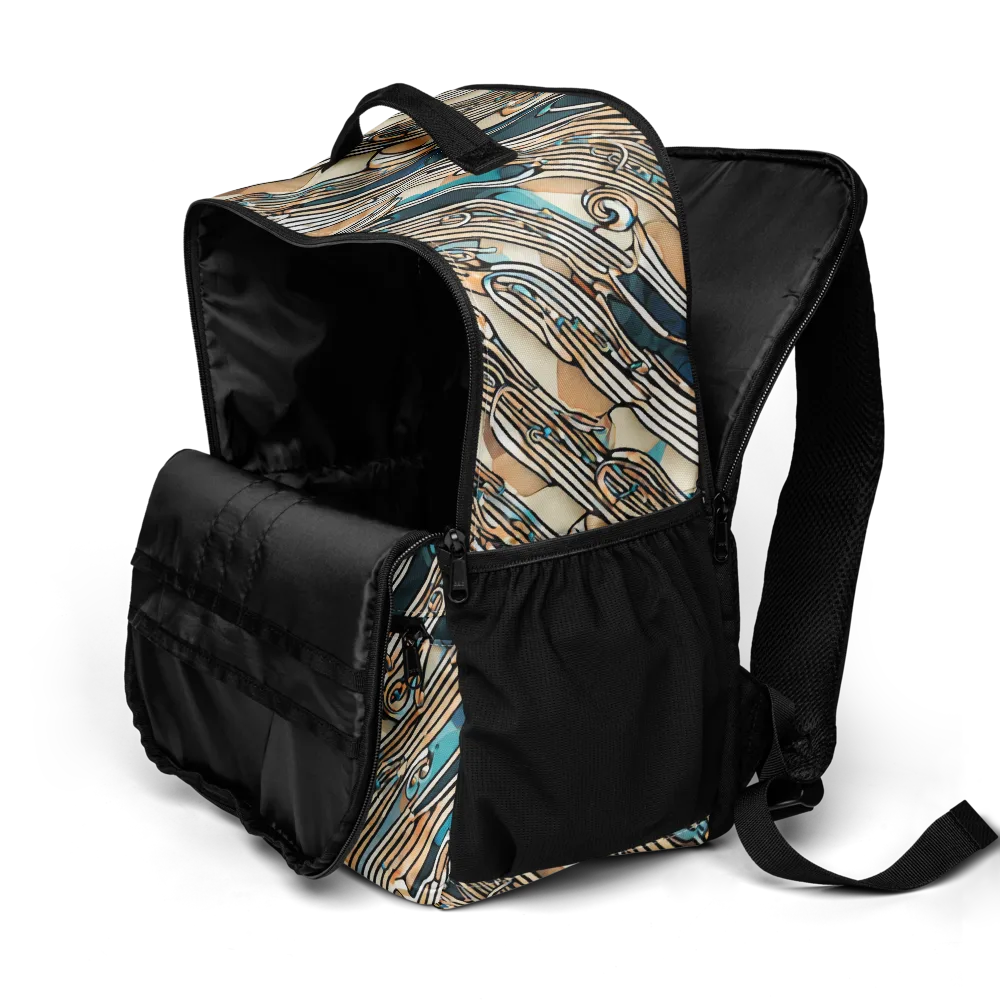 Cobalt Ribbons on Utility Backpack — Product details 2