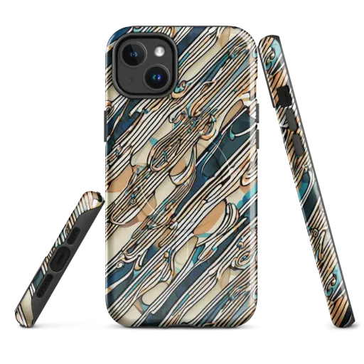Cobalt Ribbons on a MagSafe Tough Case for iPhone®