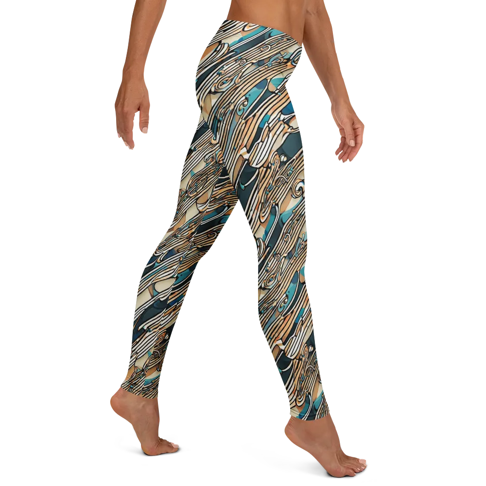 Cobalt Ribbons on Leggings — Right