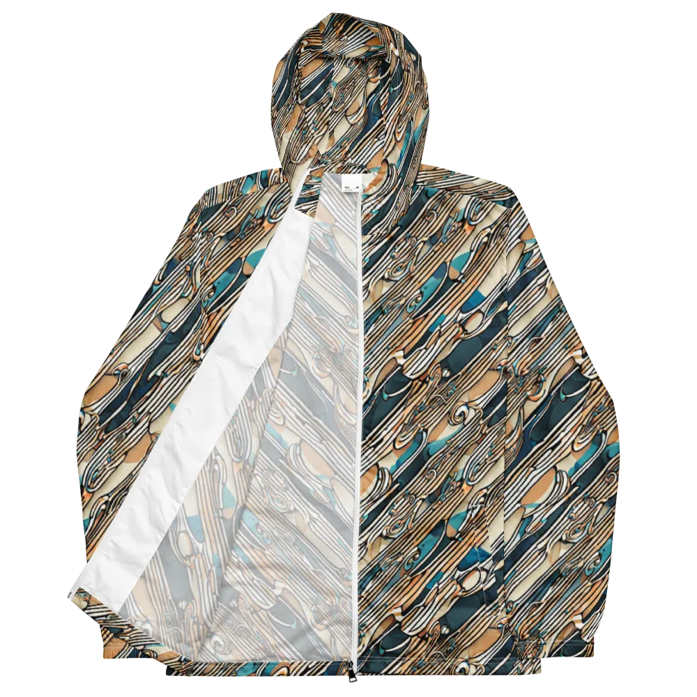 Cobalt Ribbons on Men's Windbreaker — Front
