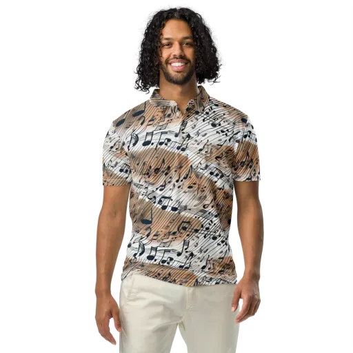 Sonic Drift on a Men's Slim Fit Polo Shirt