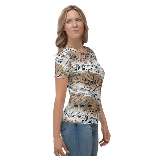 Sonic Drift on a Women's Crew Neck T-Shirt
