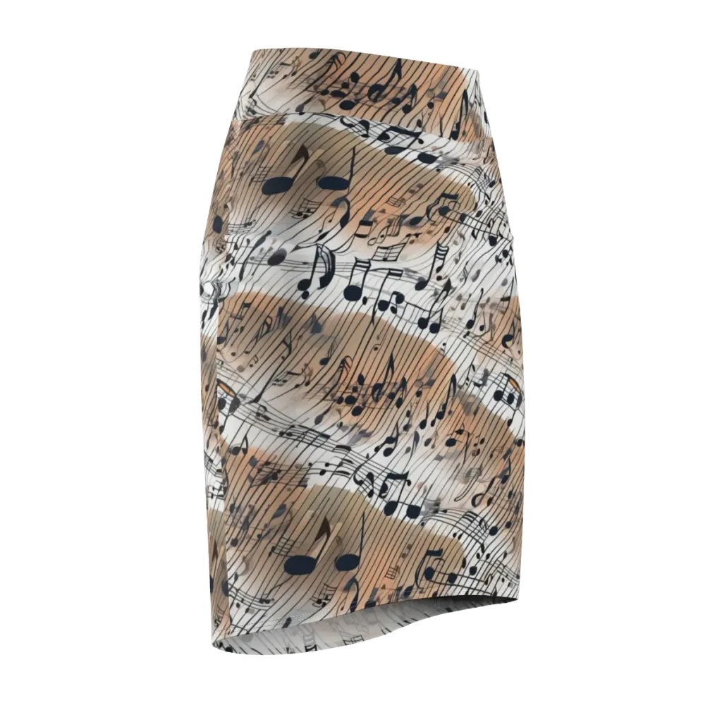 Sonic Drift on Pencil Skirt — Front Side
