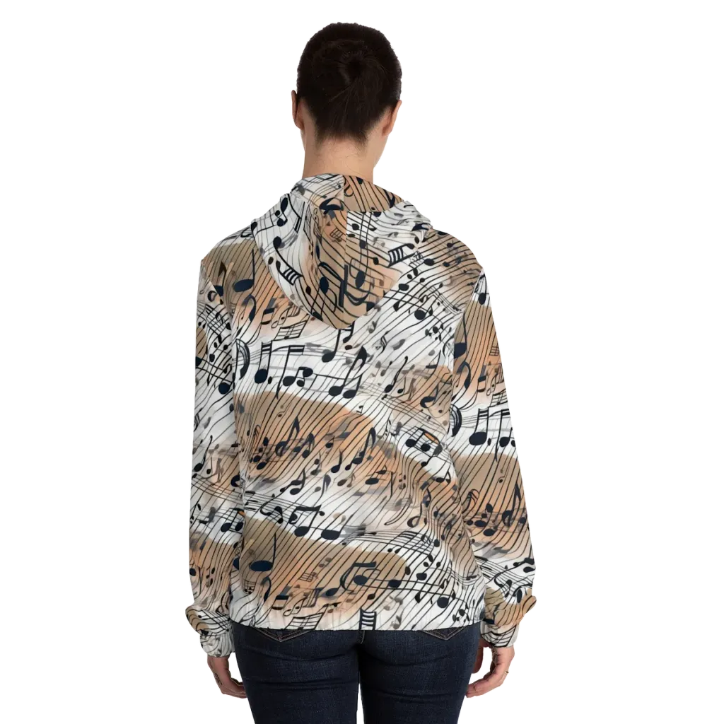 Sonic Drift on Women's Full-Zip Hoodie — Back On Person
