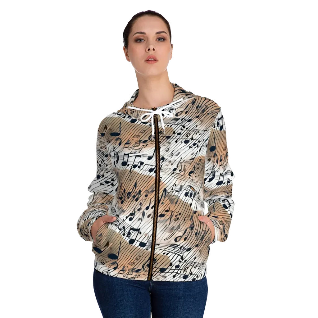 Sonic Drift on Women's Full-Zip Hoodie — Front On Person