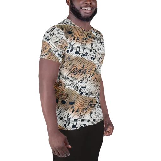 Sonic Drift on a Men's Athletic T-Shirt