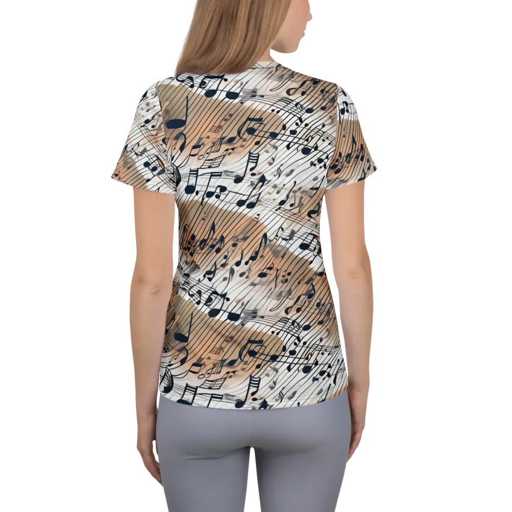 Sonic Drift on Women's Athletic T-Shirt — Back