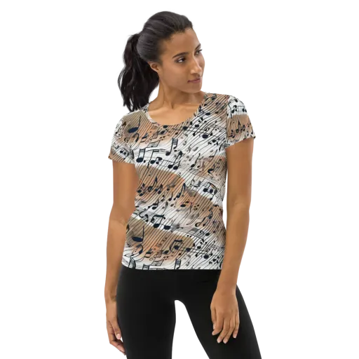 Sonic Drift on a Women's Athletic T-Shirt