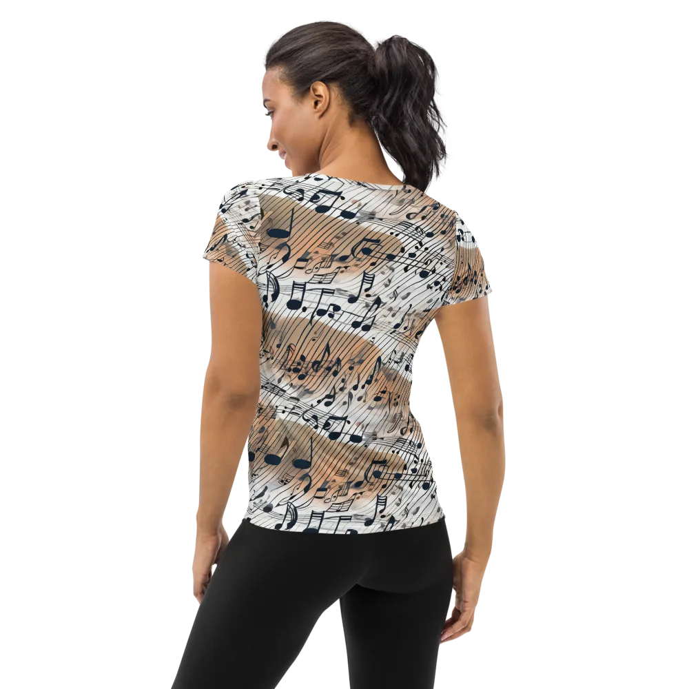 Sonic Drift on Women's Athletic T-Shirt — Back