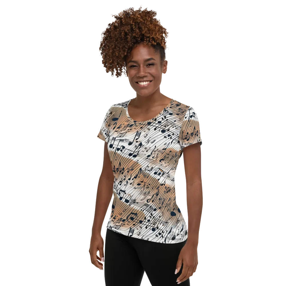 Sonic Drift on Women's Athletic T-Shirt — Left