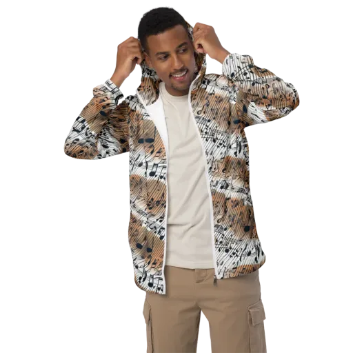 Sonic Drift on a Men's Windbreaker