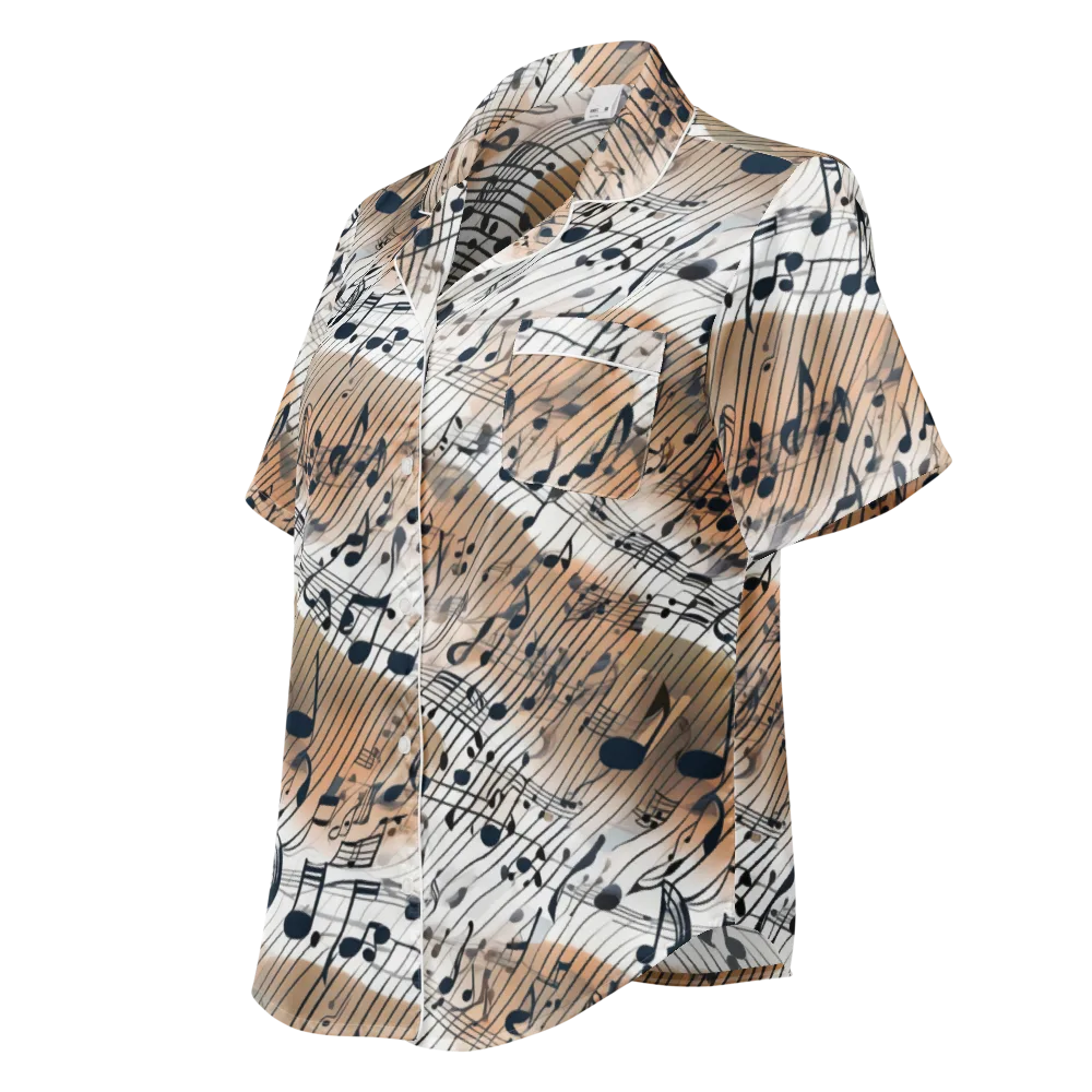 Sonic Drift on Women's Short Sleeve Pajama Top — Left Front