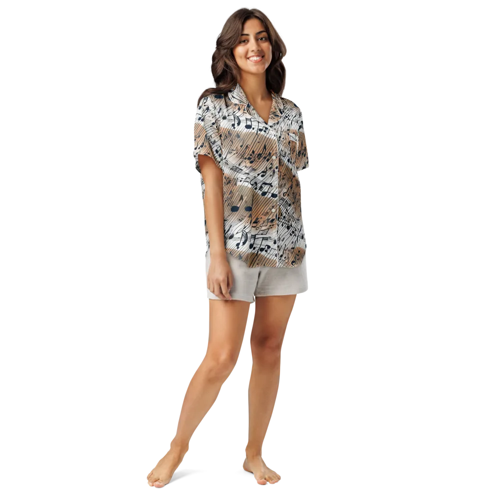 Sonic Drift on Women's Short Sleeve Pajama Top — Front