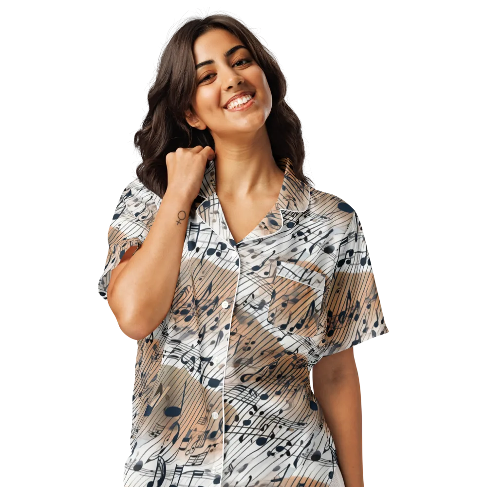 Sonic Drift on Women's Short Sleeve Pajama Top — Front