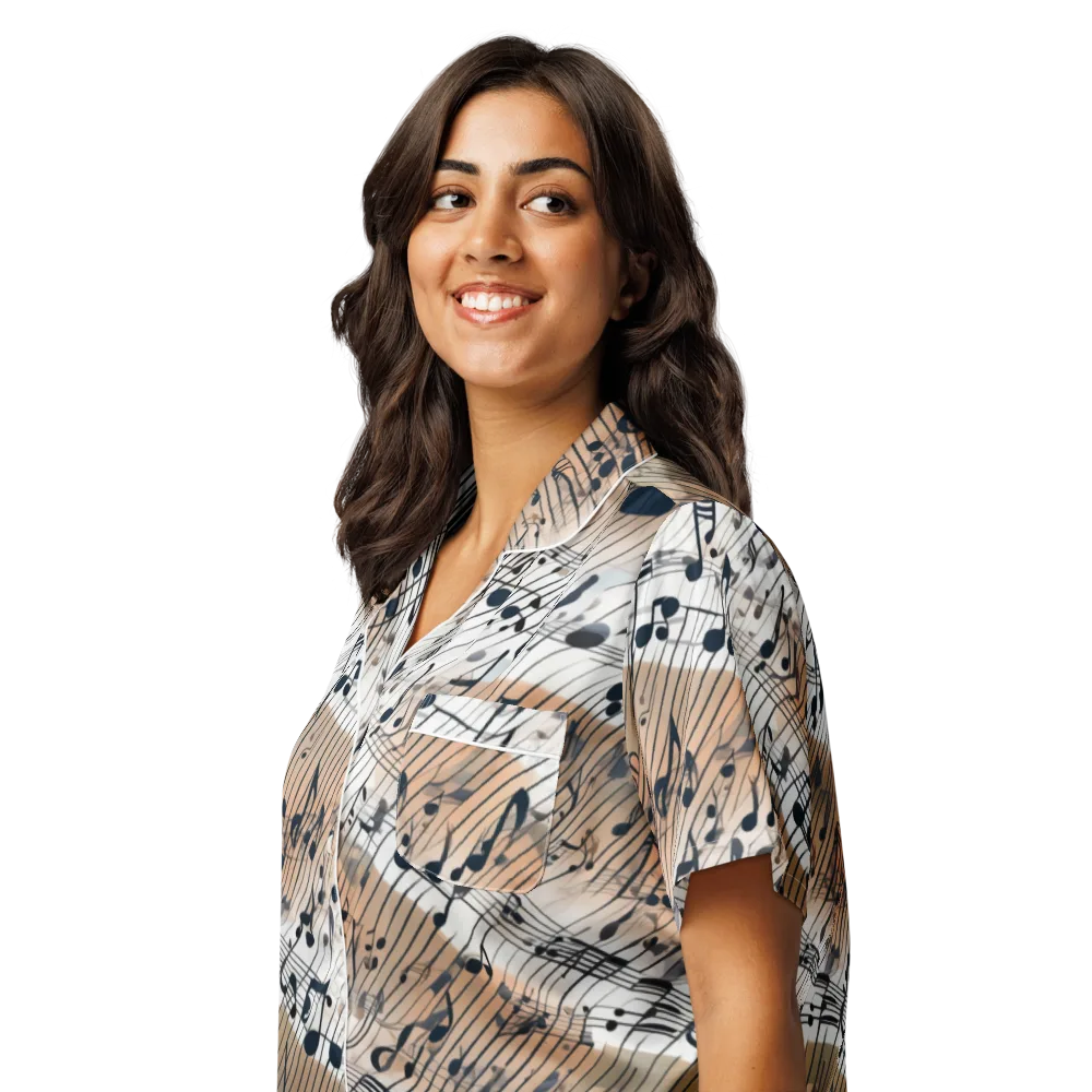 Sonic Drift on Women's Short Sleeve Pajama Top — Left Front