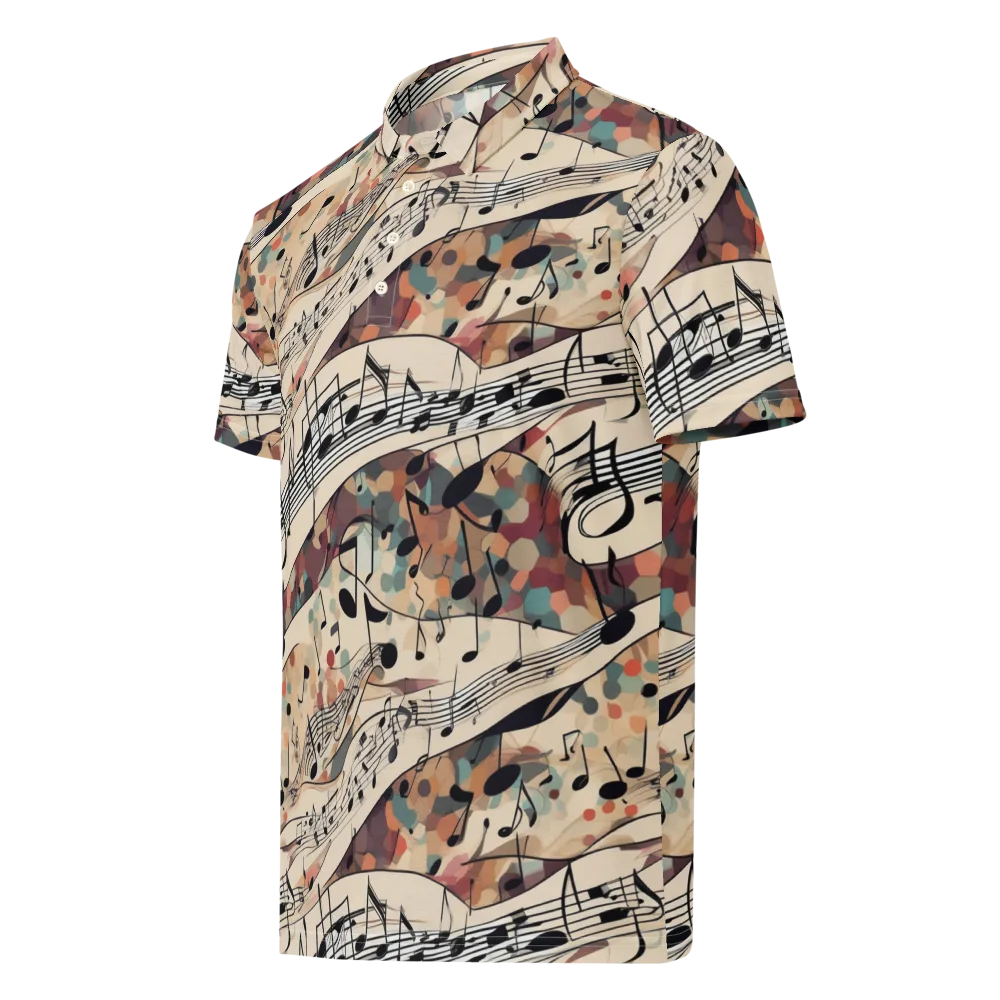 Melody Current on Men's Slim Fit Polo Shirt — Left Front