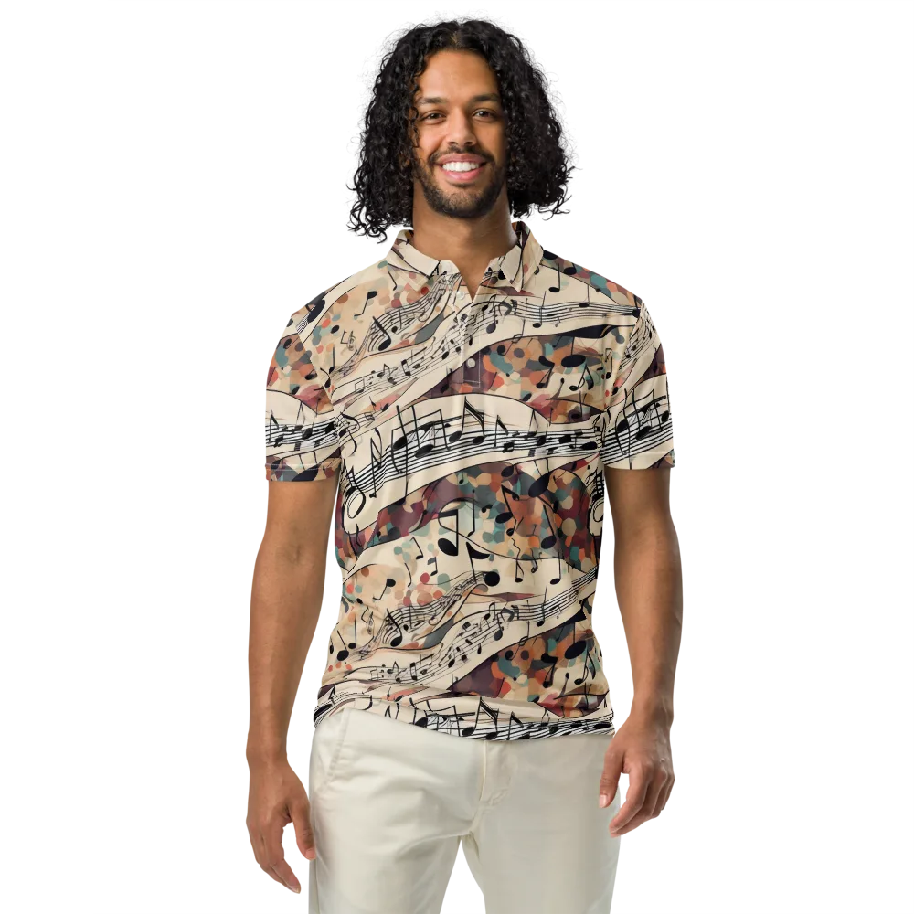 Melody Current on Men's Slim Fit Polo Shirt — Front